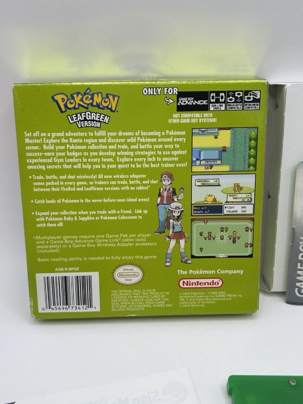 Pokemon LeafGreen (Nintendo Gameboy Advance, 2004) GBA Authentic Box Manuals Vtg - Picture 5 of 16